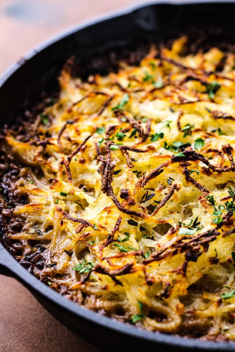 Mushroom pie with potato rosti